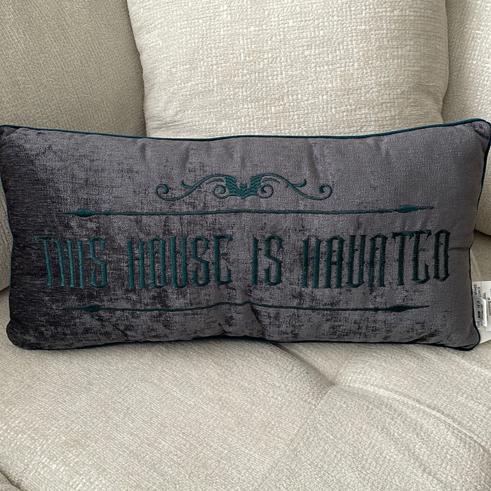 Haunted Mansion Halloween throw pillow